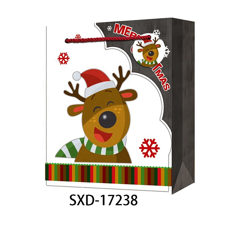 Christmas Packing Shopping paper Gift Bags With Logo Popular Gift Packaging Bag Various Christmas Gift Bag Packaging
