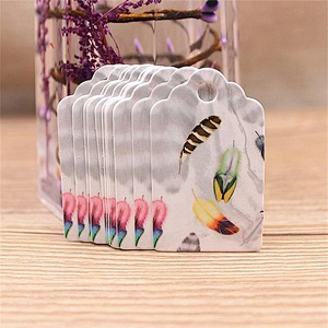 New design gift tags with CMYK printing on white card paper for decoration