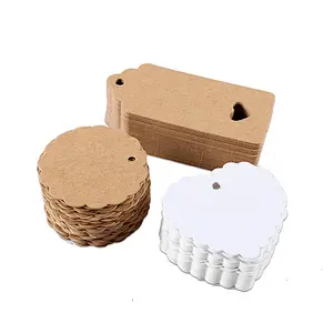Different shapes hot sales gift tags with kraft or white card paper for box or other packing