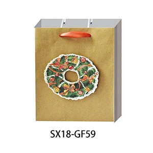 Premium quality Christmas gift Bag Competitive price Kraft Hand Length Handle Packaging