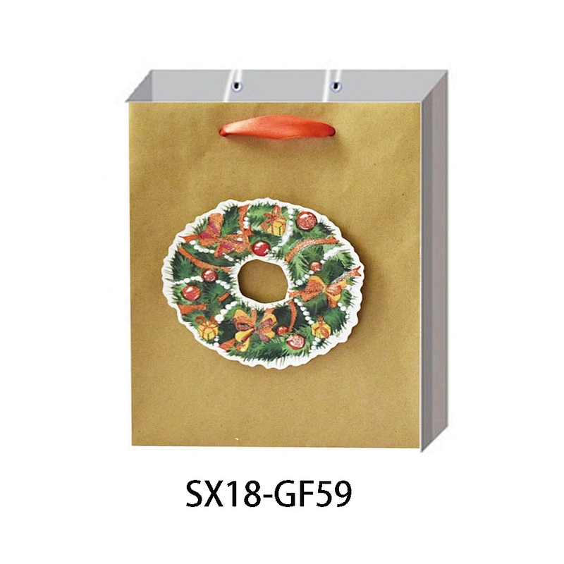 Premium quality Christmas gift Bag Competitive price Kraft Hand Length Handle Packaging