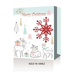 Shopping paper Gift Bags Christmas Packing With Logo Popular Gift Packaging Bag Various Christmas Gift Bag Packaging