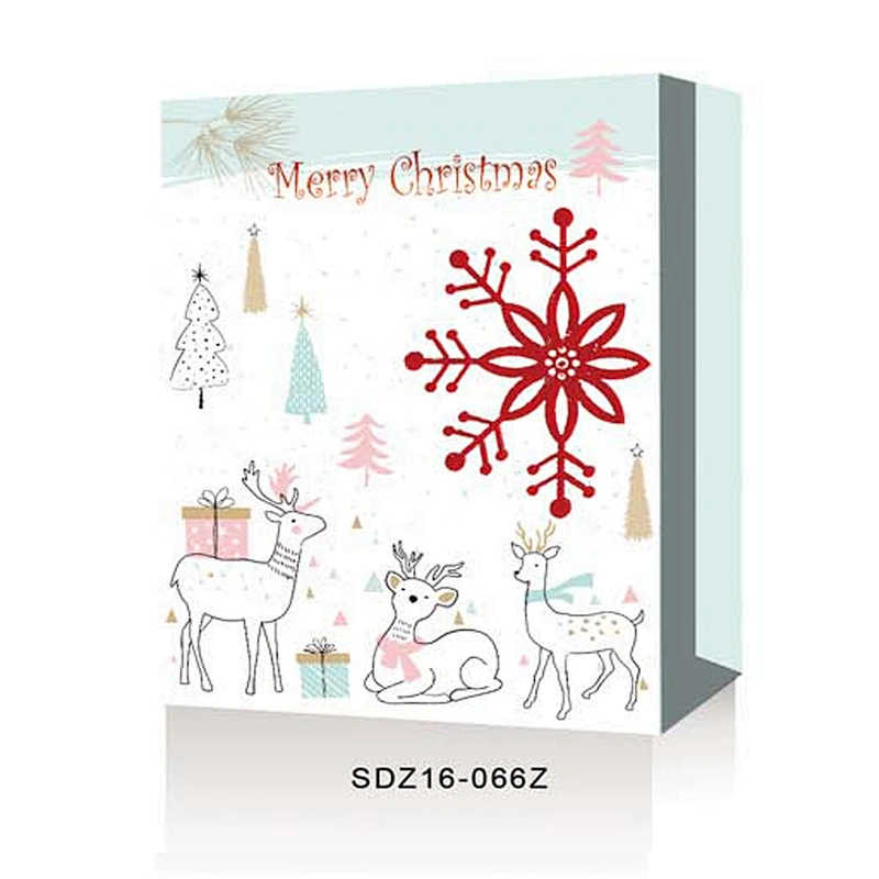 Shopping paper Gift Bags Christmas Packing With Logo Popular Gift Packaging Bag Various Christmas Gift Bag Packaging