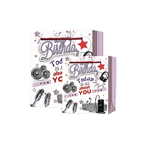 Hot sale classic Birthday gift bag Promotional sale colorful paper Packaging