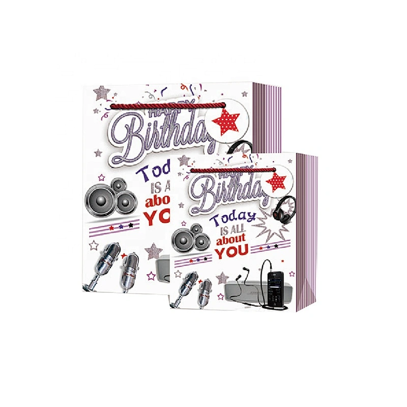 Hot sale classic Birthday gift bag Promotional sale colorful paper Packaging