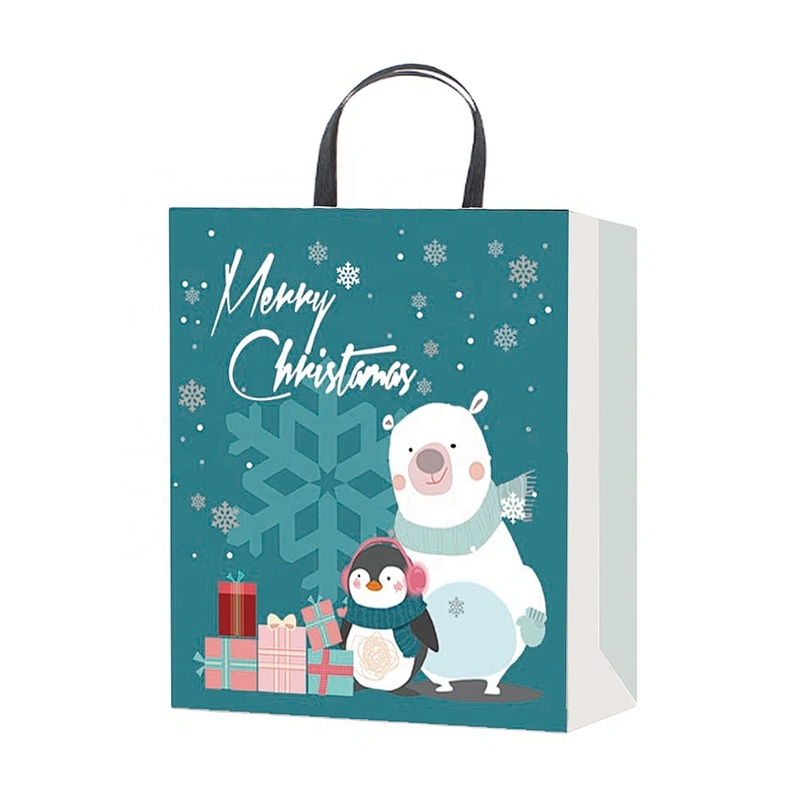 Hot Selling Christmas Paper Bag Gift Bags With  Customized Logo Gift Packaging Bag Various Christmas