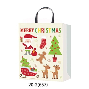 Hot Selling Christmas Paper Bag Gift Bags With  Customized Logo Gift Packaging Bag Various Christmas