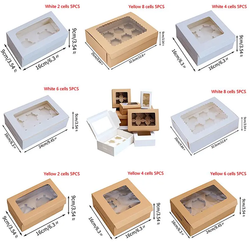 hot sales small kraft paper box for packaging cake and ice cream or other foods
