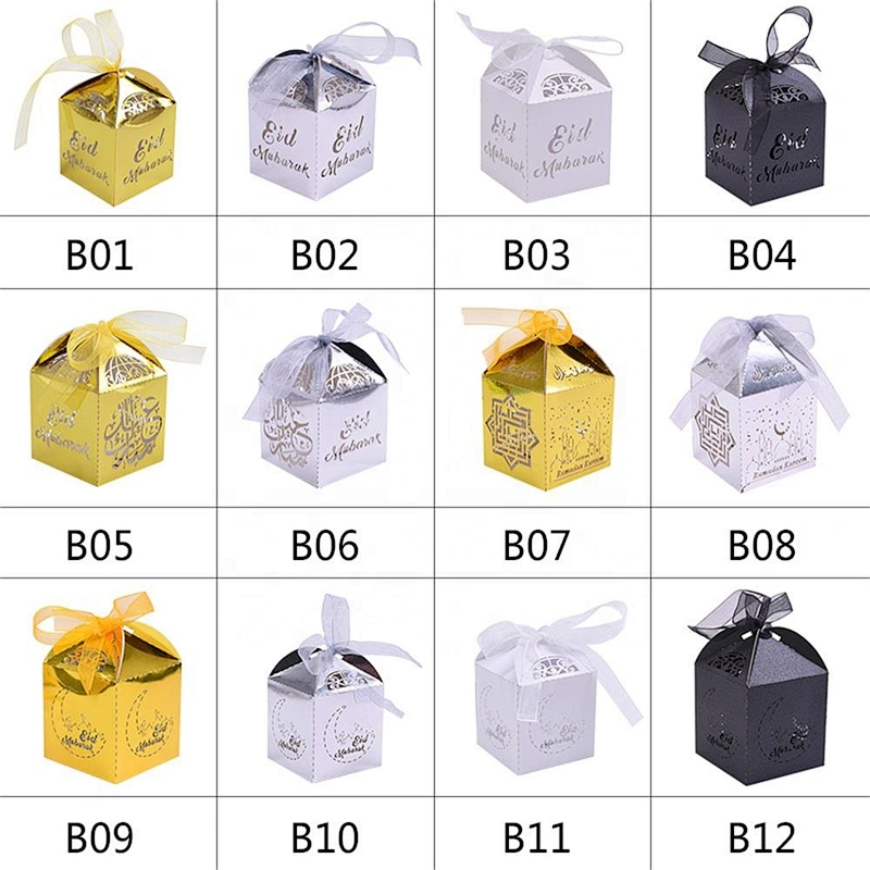 Hot sales laser cutting windows paper box foldable  for packaging sweets and gifts