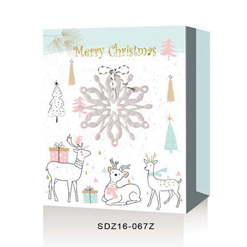 Shopping paper Gift Bags Christmas Packing With Logo Popular Gift Packaging Bag Various Christmas Gift Bag Packaging