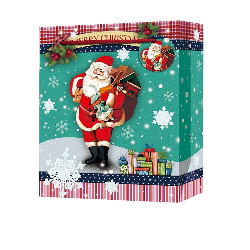 Christmas Packing Shopping paper Gift Bags Logo Popular Hot Selling Gift Packaging Bag Various Christmas Gift Bag Packaging