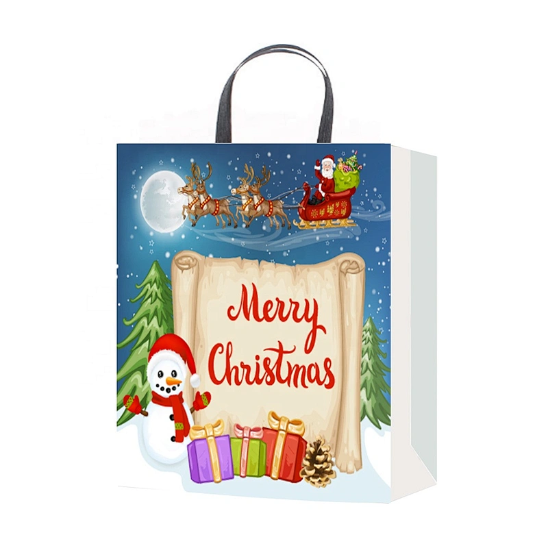 Best selling Offset printing gift packaging Bag trendy style Various Christmas gift bag Packaging