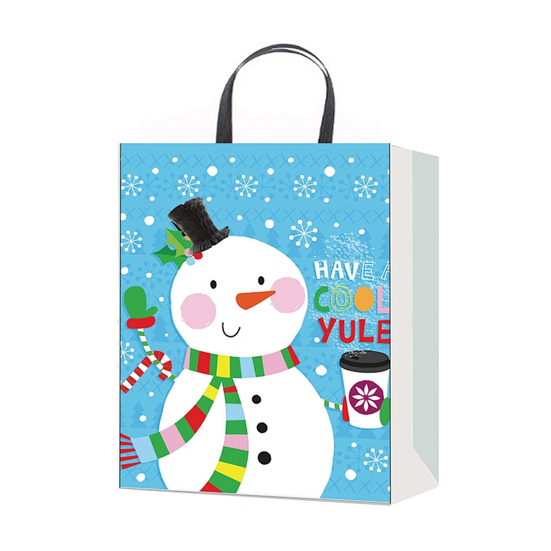 2021 Christmas Paper Bag Gift Bags With  Customized Logo Gift Packaging Bag Various Christmas