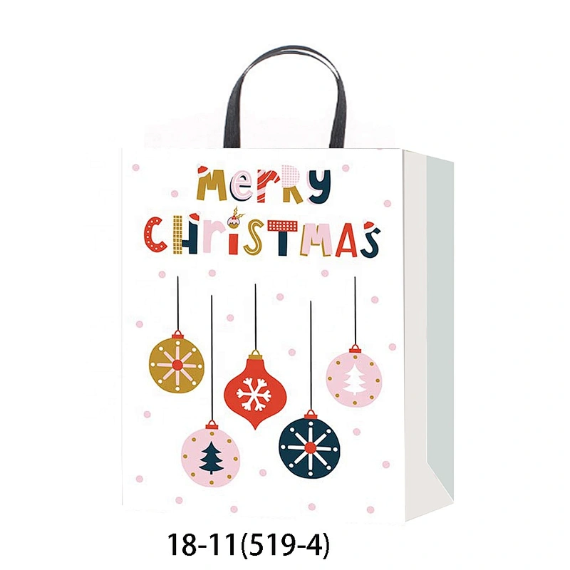 New arrived high quality fashion gift packaging Bag Good style Various Christmas Coated Paper bag Packaging