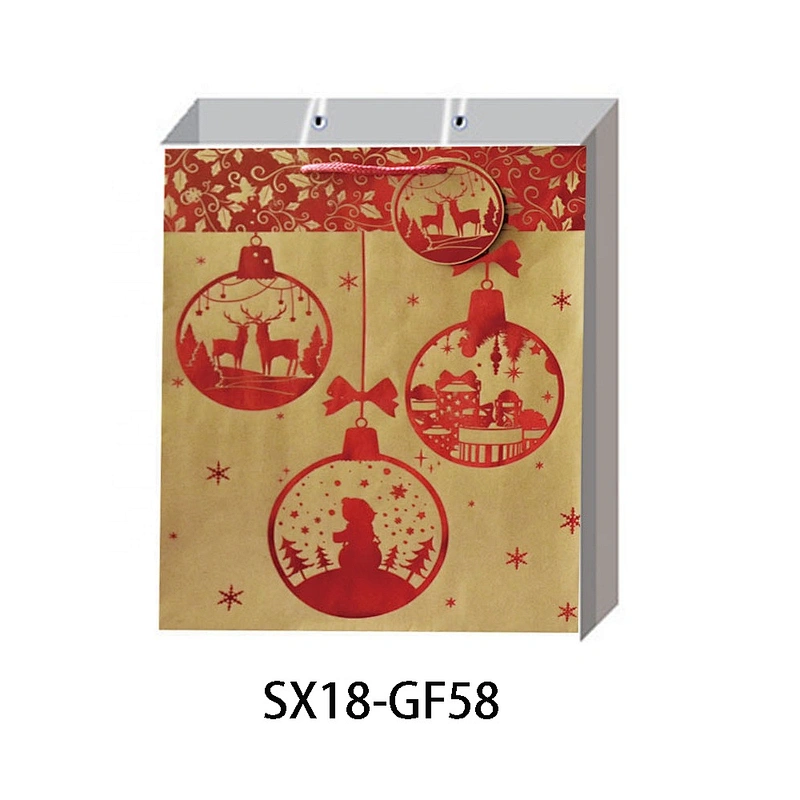Premium quality Christmas gift Bag Competitive price Kraft Hand Length Handle Packaging