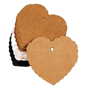 Surprise price hot sales gift tags with heart shape kraft paper for packing gifts