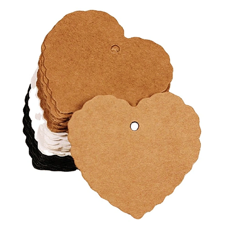 Surprise price hot sales gift tags with heart shape kraft paper for packing gifts