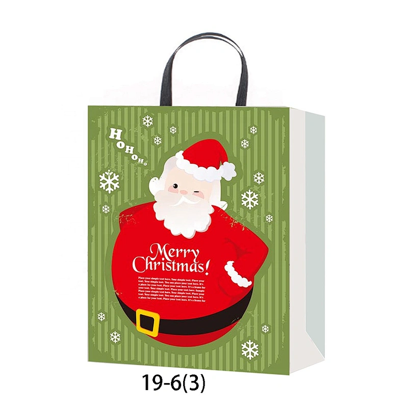 China custom fashion gift packaging Bag Good style Packaging bag with Santa Claus pattern