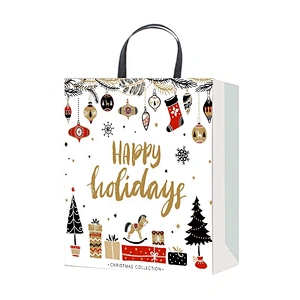 Retail  Paper Bag Christmas Shopping paper Gift Bags Logo Gift Packaging Bag  Christmas