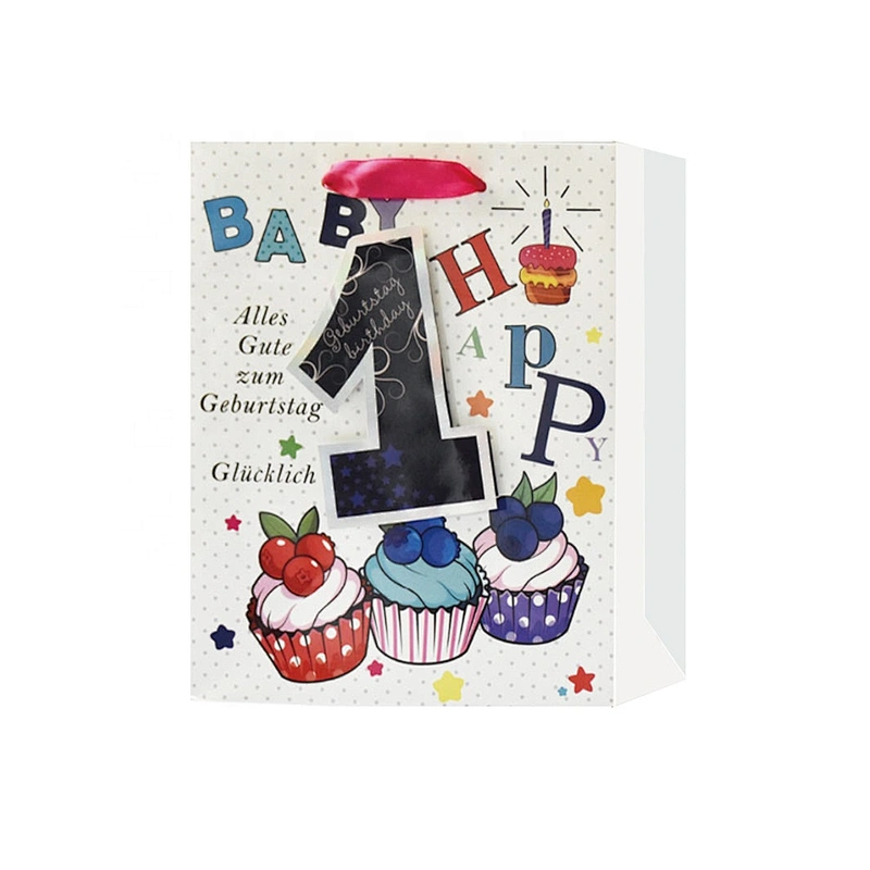 Promotional sale Birthday gift bag for children Customized good quality Kraft paper Packaging