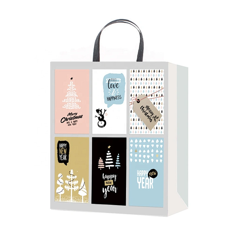 Best selling Offset printing gift packaging Bag trendy style Various Christmas gift bag Packaging