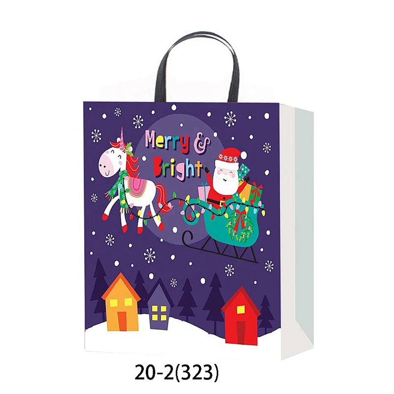 Best china low price gift Offset printing Bag fine quality Various Christmas gift bag Packaging