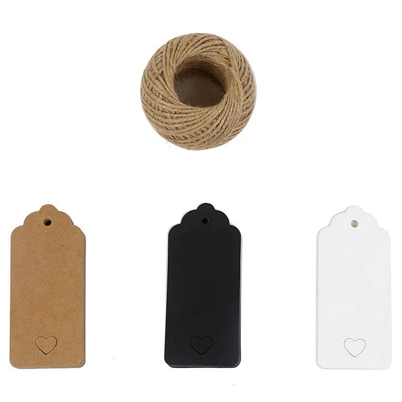 Hot sales low price gift tags with kraft and white or blackcard for packing accessories