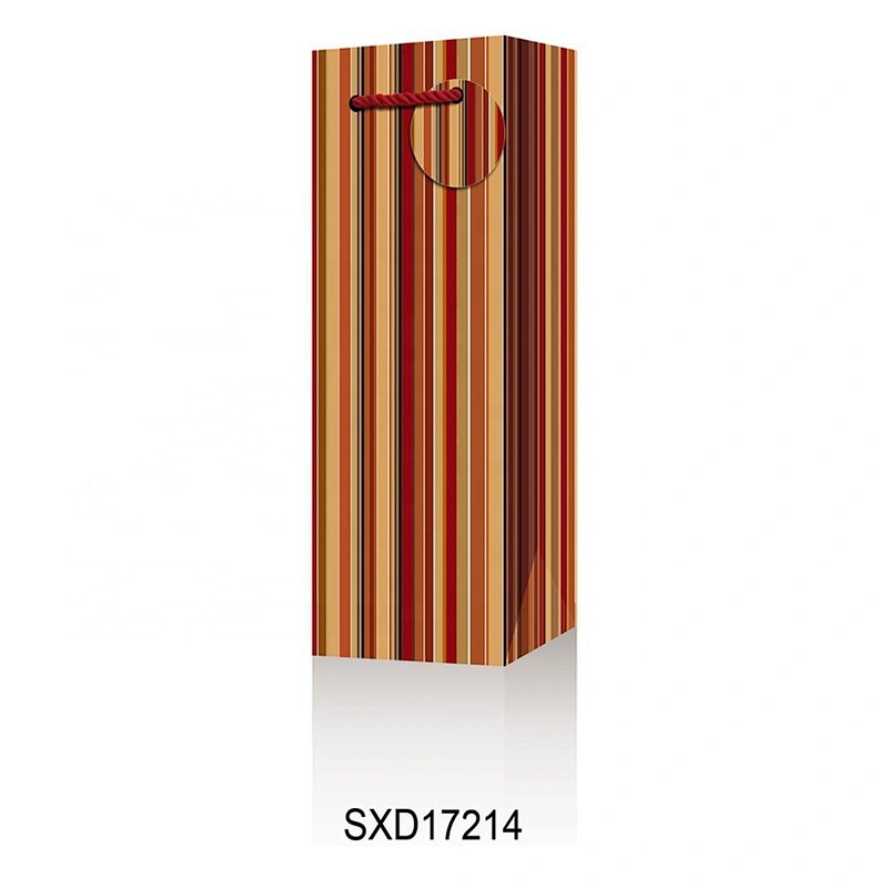 China custom fashion gift bag Manufacturer latest Striped paper Packaging