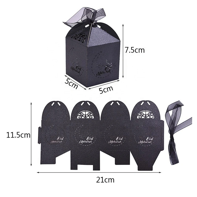 Hot sales laser cutting windows paper box foldable  for packaging sweets and gifts