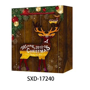 Cheap custom design Christmas gift bag packaging Bag Good style Retro Packaging