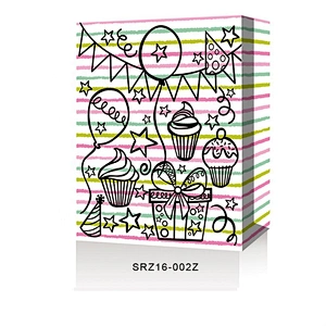 Latest arrival Birthday gift bag New product good quality arabesquitic paper Packaging