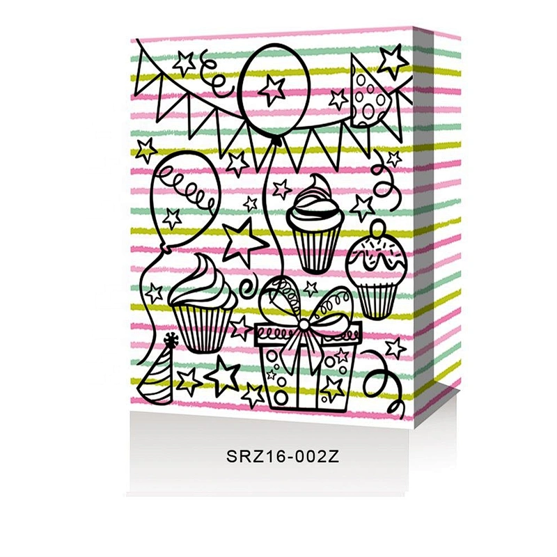 Latest arrival Birthday gift bag New product good quality arabesquitic paper Packaging