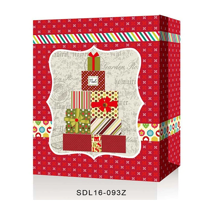 Custom oem china gift  Hand Length Handle packaging Bag Good style Christmas gift bag Packaging