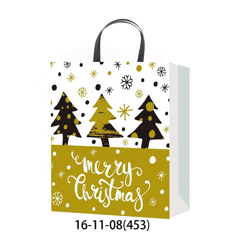 Retail  Paper Bag Christmas Shopping paper Gift Bags Logo Gift Packaging Bag  Christmas