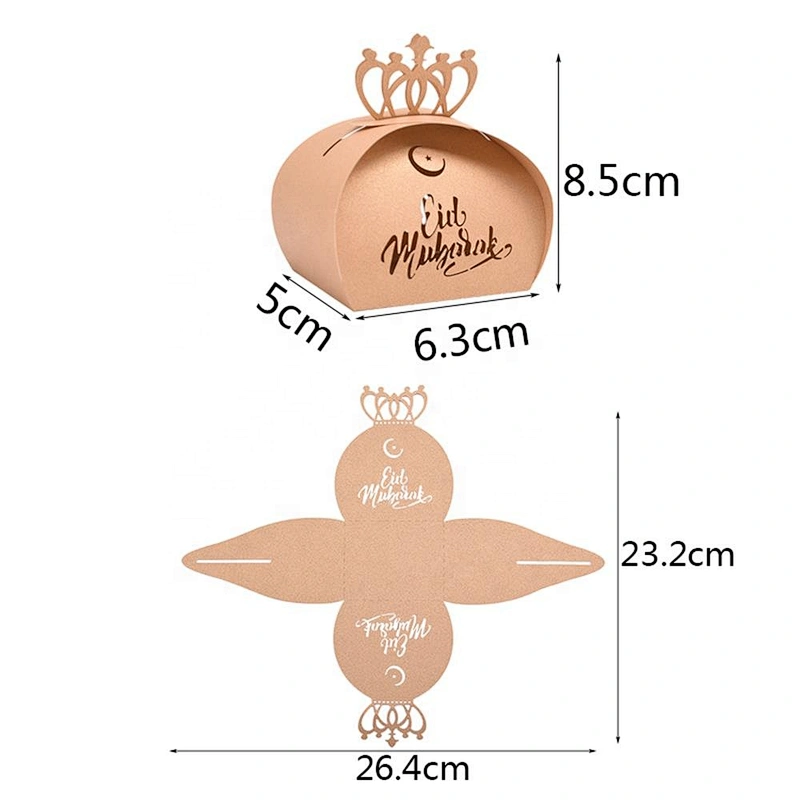 Hot sales laser cutting windows paper box foldable  for packaging sweets and gifts