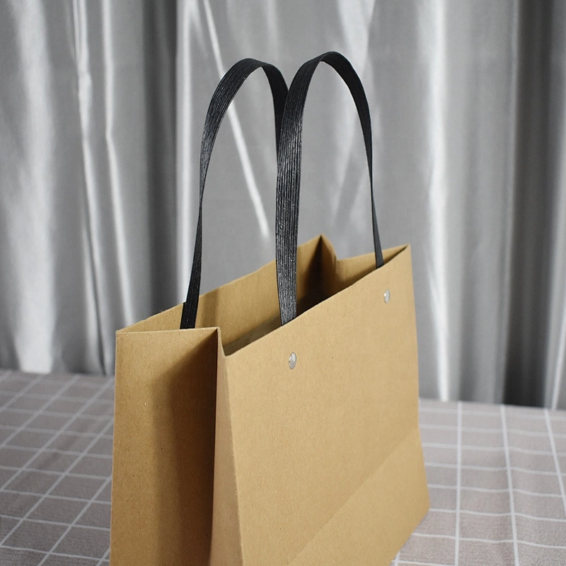 Hot Wholesale Stock Horizontal Brown Kraft Paper Bag With PVC Transparent Window For Packing Gifts