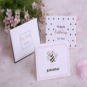 Thankyou Greeting Cards Gift Printing Flowers Glitter Hot Europe Time THANKSGIVING Foil Stamp Feature Every Day