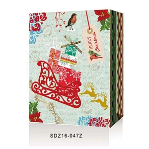 Paper Bag Christmas Shopping paper Gift Bags With  Customized Logo Gift Packaging Bag Various Christmas