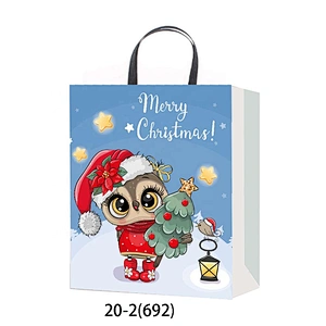 Christmas Shopping Paper Bag Gift Bags With  Customized Logo Gift Packaging Bag Various Christmas
