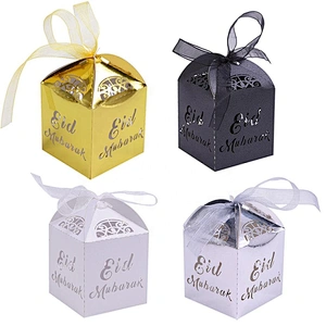 Hot sales laser cutting windows paper box foldable  for packaging sweets and gifts