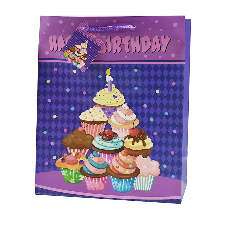 New design art paper bag CMYK printing with light lamination  for packing gifts and others