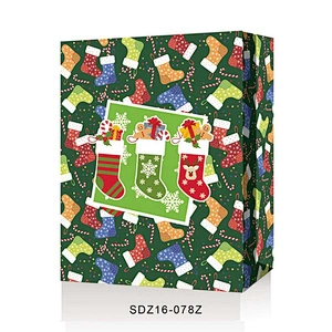 Professional manufacturer gift packaging Bag custom logo Lovely Christmas gift bag