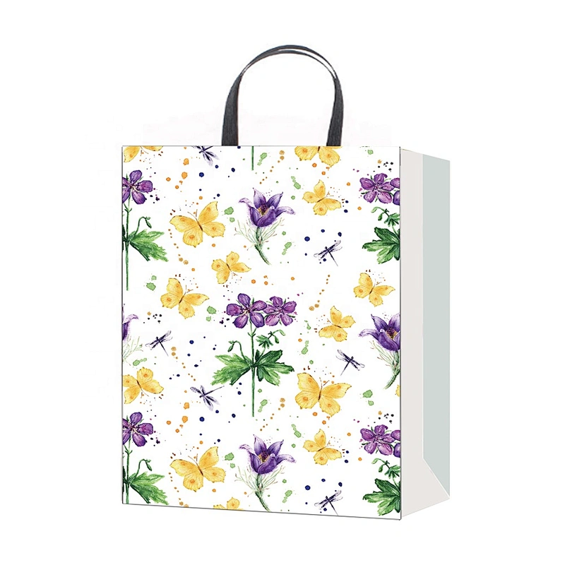 Customize Design  gift packaging Bag fashion style lovely Colorful flower pattern Packaging