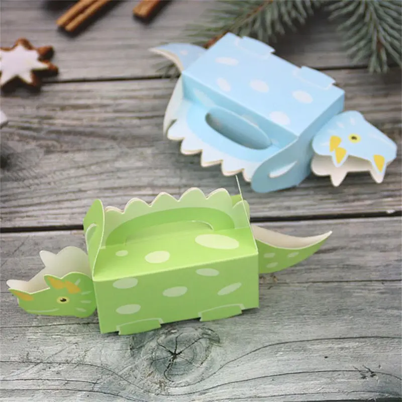 lovely dinosaur  paper box CMYK printing design for packaging gifts