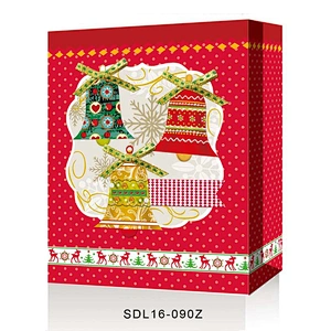 Custom oem china gift  Hand Length Handle packaging Bag Good style Christmas gift bag Packaging