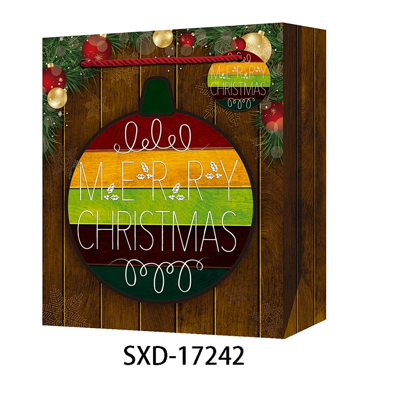 Cheap custom design Christmas gift bag packaging Bag Good style Retro Packaging