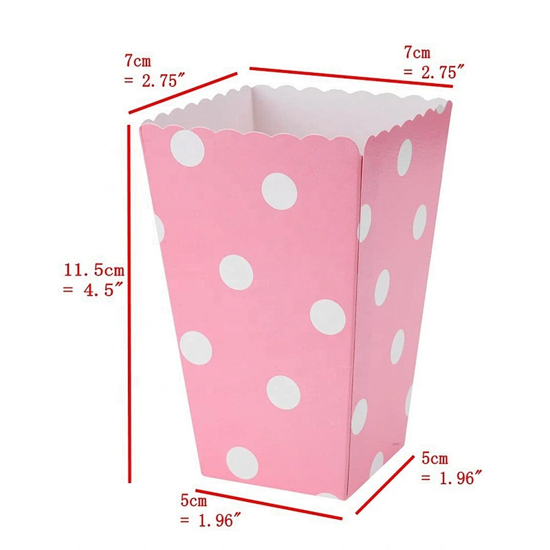 Hot sales paper box one color dot printing design for packaging popcorn or other foods