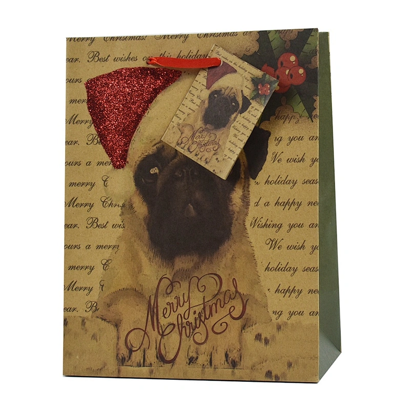 Factory direct supply Christmas gift bag excellent quality craft packaging
