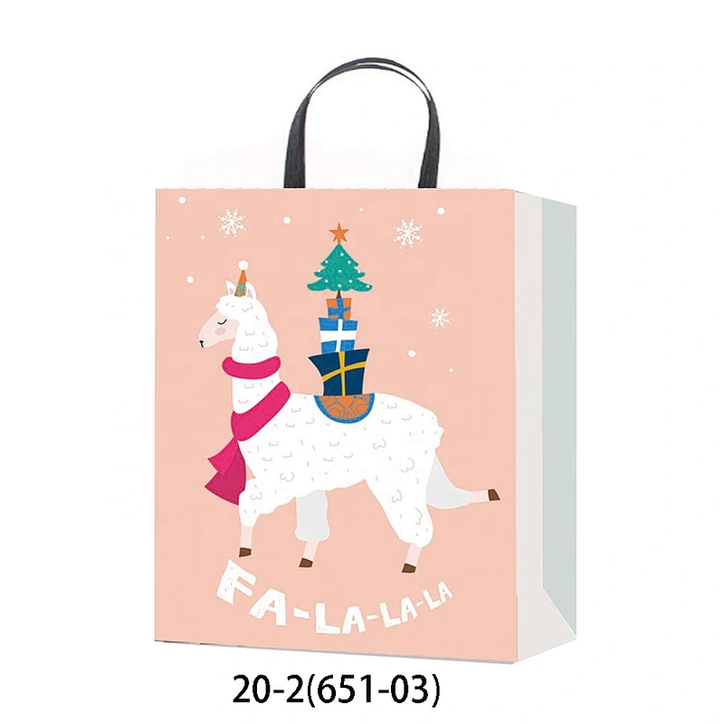 Hot Selling Christmas Paper Bag Gift Bags With  Customized Logo Gift Packaging Bag Various Christmas