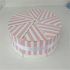 New design cardboard paper wedding gift box packaging with ribbon for packaging sweets and gifts